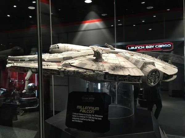 Star Wars Launch Bay models ships weapons flying interactive meet and greet disney's hollywood studios disney world star wars weekends games interactive immersive Millennium Falcon model