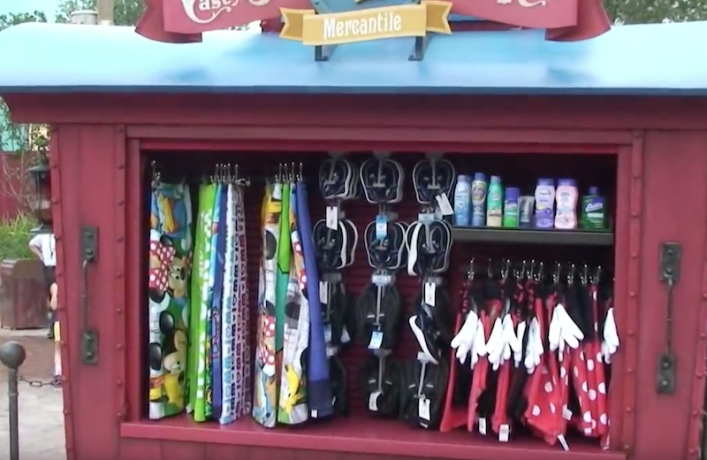 walt disney world magic kingdom shopping and gift shops towels sunscreen