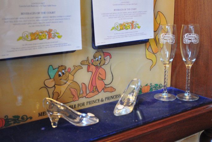Walt Disney World Magic Kingdom dining table service restaurant menu Cinderella Castle