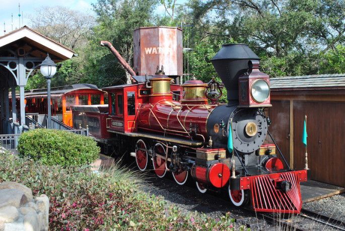 Walt Disney World Magic Kingdom Trains Stations Steam trains