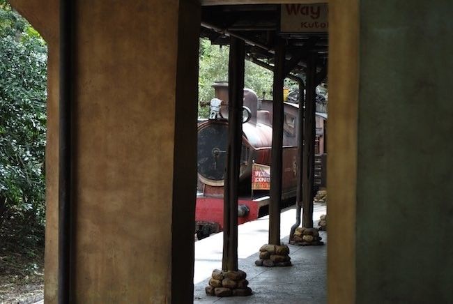 history of trains at disneyland