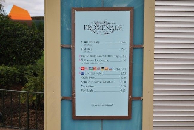 list of walt disney world menus