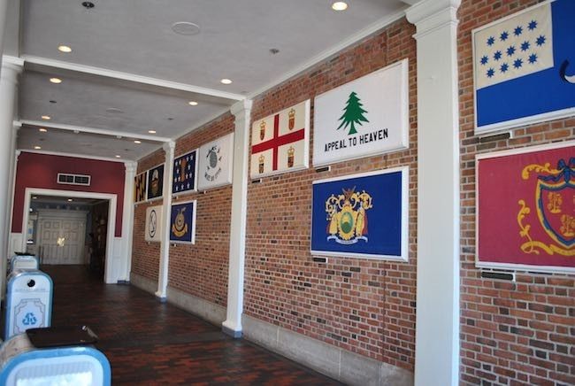 what flags are in the american pavilion