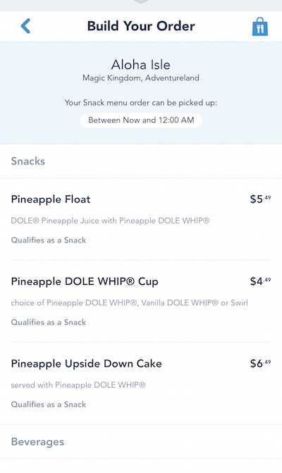 restaurants with mobile ordering at disney