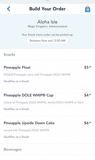 restaurants with mobile ordering at disney 