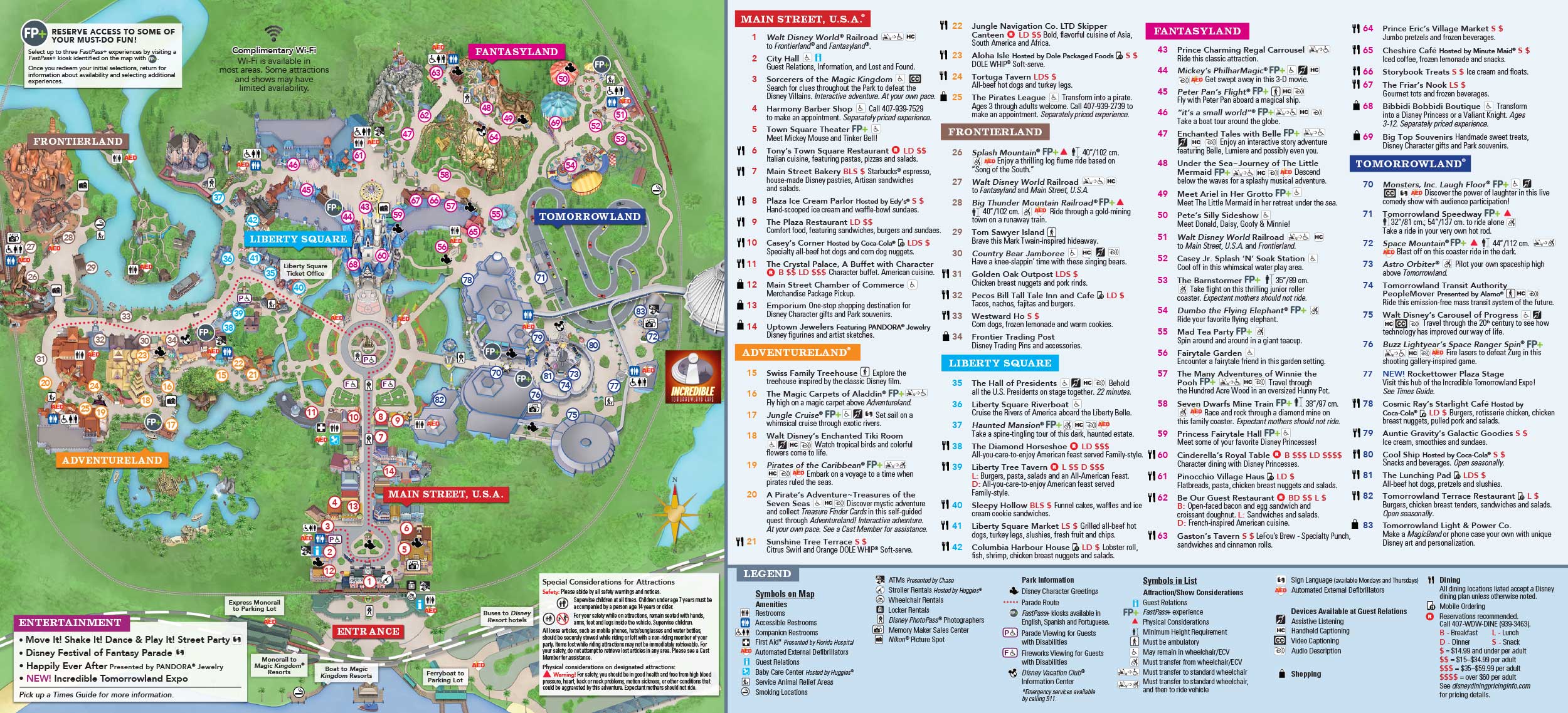 Magic Kingdom Map (Walt Disney World) WDW Kingdom
