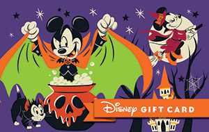 disney halloween gift card