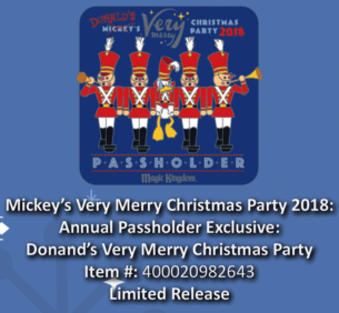 mickey's very merry christmas party annual passholder pin