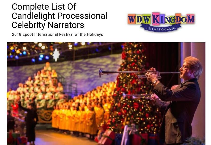 list of 2018 candlelight processional narrators