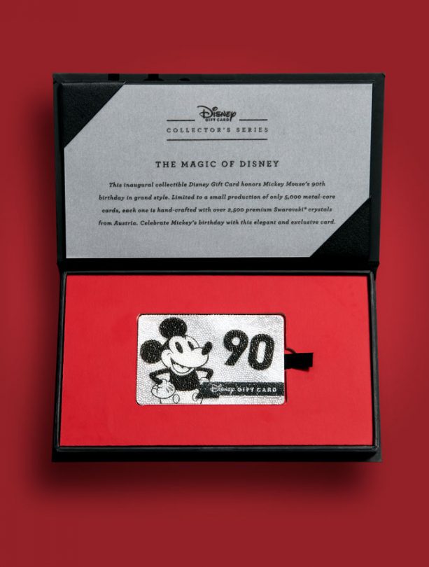 how much is the crystal mickey mouse gift card