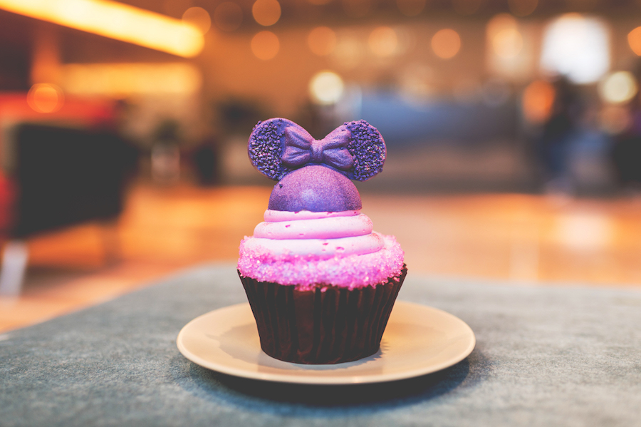 purple cupcake at the contemporary