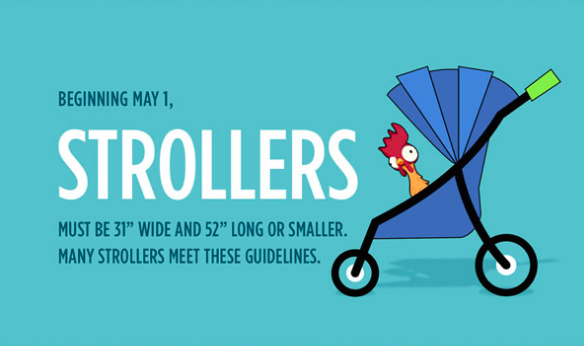 stroller rules at disney world