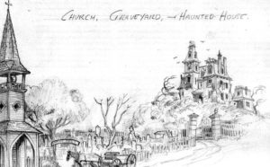 harper goff original haunted mansion drawings