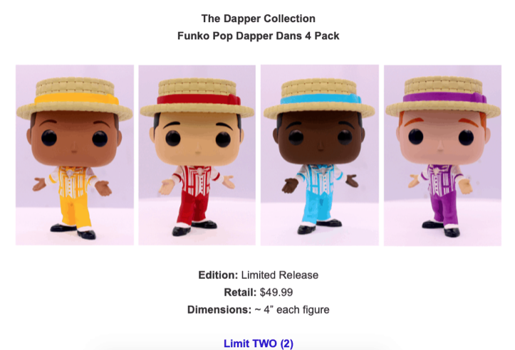 funko pop dapper dans